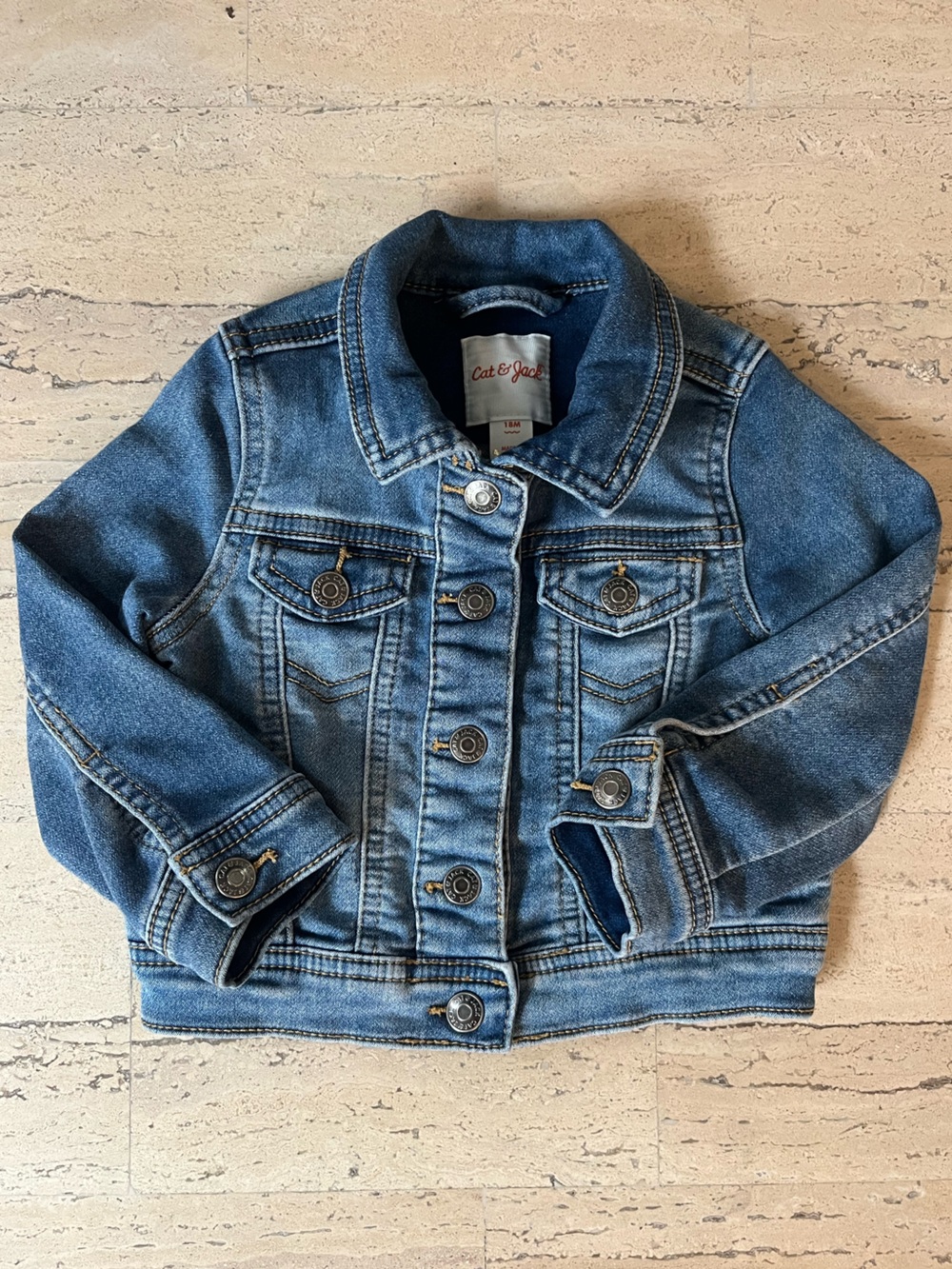 Cat & Jack Toddler Girls Denim Jacket, 18 Months 🩵